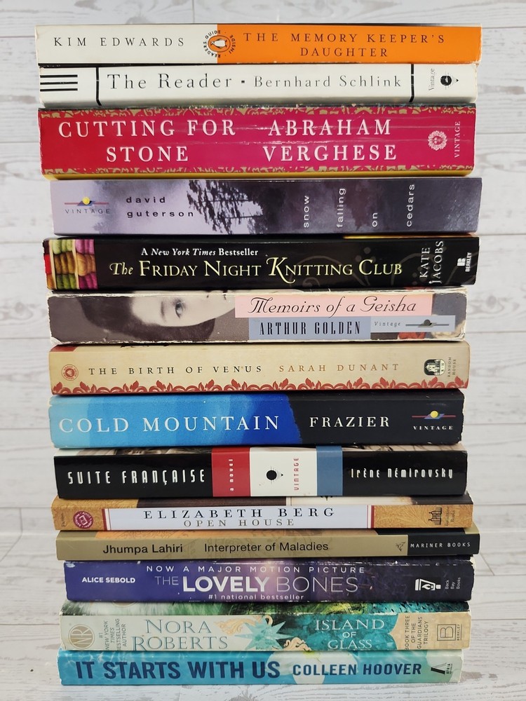 Battered Book Bundle 10lbs Of Fiction Books Paperbacks 14 Books Acceptable (08)