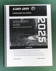 2025 Can-Am Commander MAX DPS 700 Owner’s Manual: 248 Pages & Protective Covers!