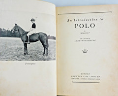 An Introduction To Polo 1931 by Marco 1st Ed Illus HC Printed In Great Britain