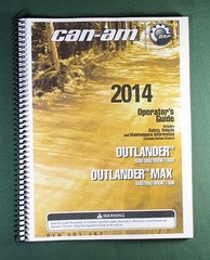 2014 Can-Am Outlander MAX 500 Owner’s Manual: 180 Pages & Protective Covers