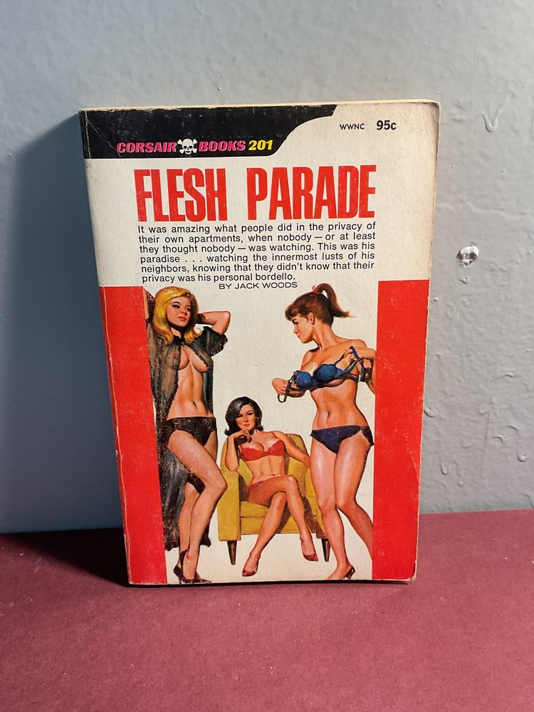 Flesh Parade by Jack Woods Corsair Books 201 Vintage Pulp Paperback Erotic
