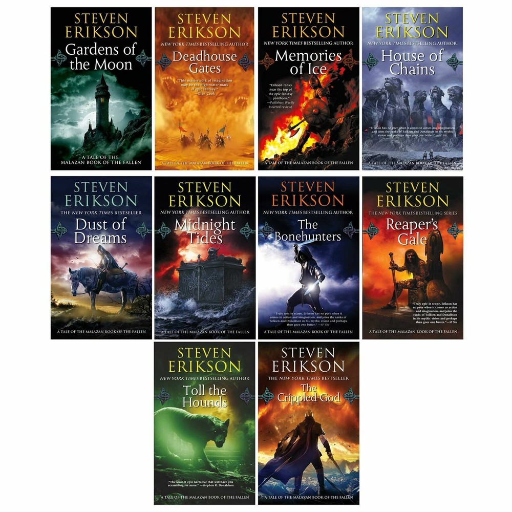 Steven Erikson 10 Book Collection Set(Vol. 1-10)(The Malazan Book of the Fallen)