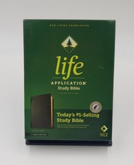 Life Application Study Bible: New Living Translation Black Leather Free Shipping