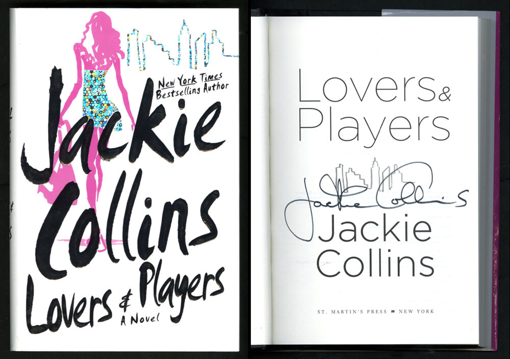 Jackie Collins SIGNED AUTOGRAPHED Lovers & Players HC 1st Edition 1st Print MINT