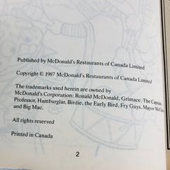 McDonalds Canada Ronald McDonald Activity Book 1986 Coloring Book Unused 240 pgs