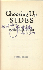 “Choosing Up Sides” by John Ritter (1998) Paperback