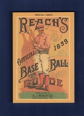 1899 REACH’S BASEBALL GUIDE ~ 1990 Horton P.C. | 148 pages ~ Scarce REPRINT!