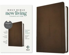 NLT Premium Value Compact Bible, Filament-Enabled Edition (LeatherLike, Dark Bro