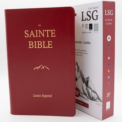 Red Louis Segond French Bible LARGE Print – LSG Bible Rouge en Français by SP