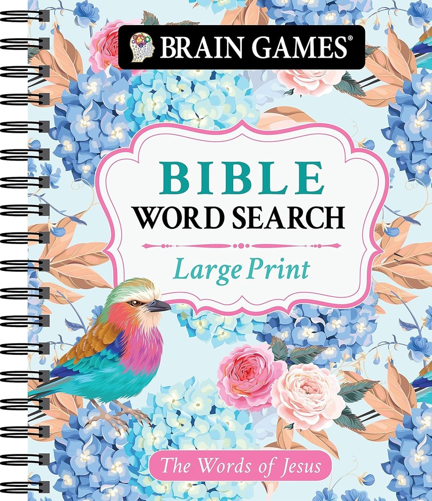 Brain Games – Large Print Bible Word Search: The Words of Jesus Spiral