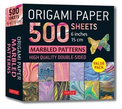 Origami Paper 500 Sheets Marbled Patterns 6 (15 CM): Tuttle Origami Paper: Doubl