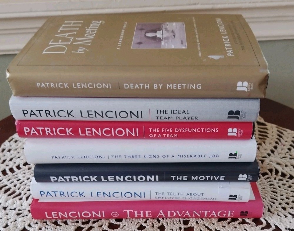 PATRICK LENCIONI BOOK LOT (7) ~ HARDCOVER ~ LEADERSHIP FABLES ~ DYSFUNCTIONS