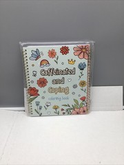 “Caffeinated and Coping” Coloring Book – By: ZICOTO – 2 Books – Spiral Bound NEW