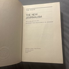 The New Journalism – by Wolfe, Tom FIRST EDITION
