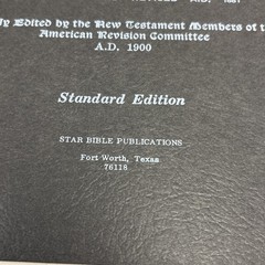 American Standard Version New Testament 3 Ring Binder Loose Leaf Star Bible Publ