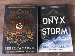 Onyx Storm and Iron Flame by Rebecca Yarros Paperback 2 books set