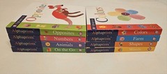 Priddy Books Alphaprints Child Library 8 Board Book Box Set Words Colors Shapes