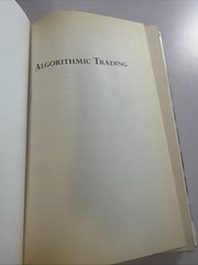 Algorithmic Trading : Winning Strategies and Their Rationale by Ernie Chan…