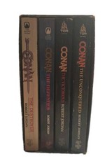 Vintage Conan the Barbarian Robert Jordan 4 Book Boxed Set Tor Fantasy Paperback