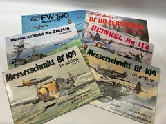 Lot of 6 – Luftwaffe fighters – Squadron /Signal Aircraft In Action – Good cond*