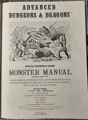 Advanced D&D Monster Manual: Special Reference Work Gary Gygax 4th Edition 1979