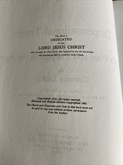 Dispensational Truth or God’s Plan and Purpose in the Ages by Clarence Larkin