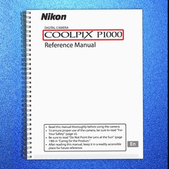 NIKON CoolPix P1000 Reference Instruction User Manual 244pg TOUGH Covers/Binding