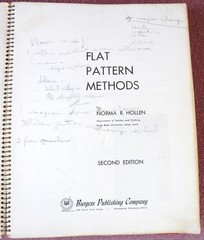 Vtg 1967 2nd Edition Flat Pattern Methods Spiral Bound SEWING BOOK Norma Hollen