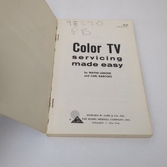 1st Edition Color TV Servicing Made Easy By W. Lemons & C. Babcoke Paperback VTG