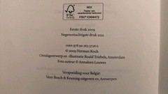Herman Koch, HET DINER, 2009, Ambo/Anthos, PB, DUTCH LANGUAGE, 300 Pages, VG