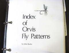 INDEX OF ORVIS FLY PATTERNS by John HARDER , Binder,w/2 Supplements Illustrated