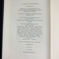 Twilight at Monticello the Final Years By Alan Pell Crawford Signed 1st Edition