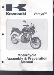 Kawasaki Versys Motorcycle Assembly Preparation Manual 2007 2008 KLE650 MN2318