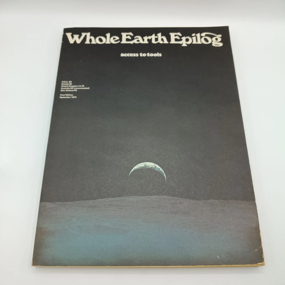 Whole Earth Epilog 1974 First Edition Stewart Brand Steve Jobs Stay Hungry Book