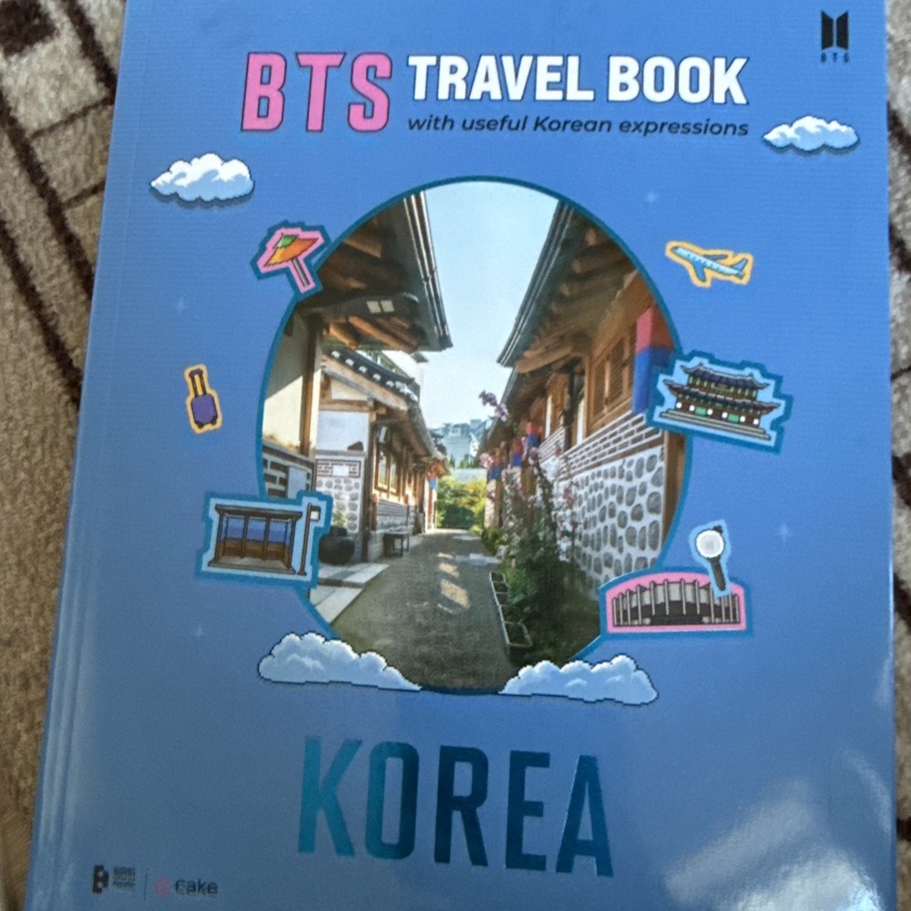 BTS Travel Book, with useful Korean expressions. No photo cards or inclusions