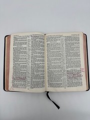 2 Bibles Old/New Test. Levant Morocco Oxford Cambridge Pages Underlined Marks