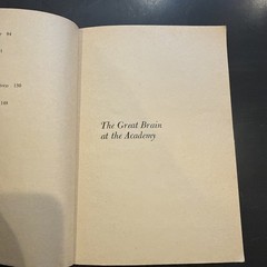 THE GREAT BRAIN AT THE ACADEMY – John D. Fitzgerald 1978, Paper Back 164 Pg