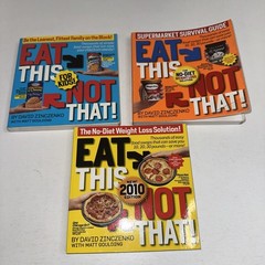 Eat This, Not That paperback book lot by David Zinczenko diet books
