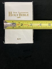 Holy Bible New Testament KJV White Mini Leatherette Cover 4.5” x 3” Set of 6