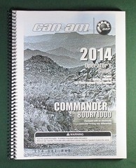 2014 Can-Am Commander 1000R Owner’s Manual: 164 Pages & Protective Covers