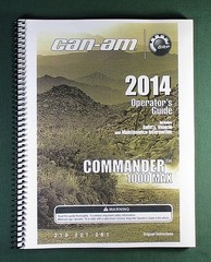 2014 Can-Am Commander 1000 MAX Owner’s Manual: 155 Pages & Protective Covers