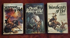 3 Asa Drake book Set Warrior Witch Death Riders Werebeasts of Hel RARE OOP