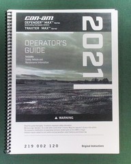 2021 Can-Am Defender MAX HD8 Owner’s Manual: 211 Pages & Protective Covers