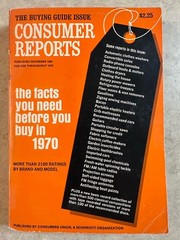 The Buying Guide Issue – Consumer Reports 1970