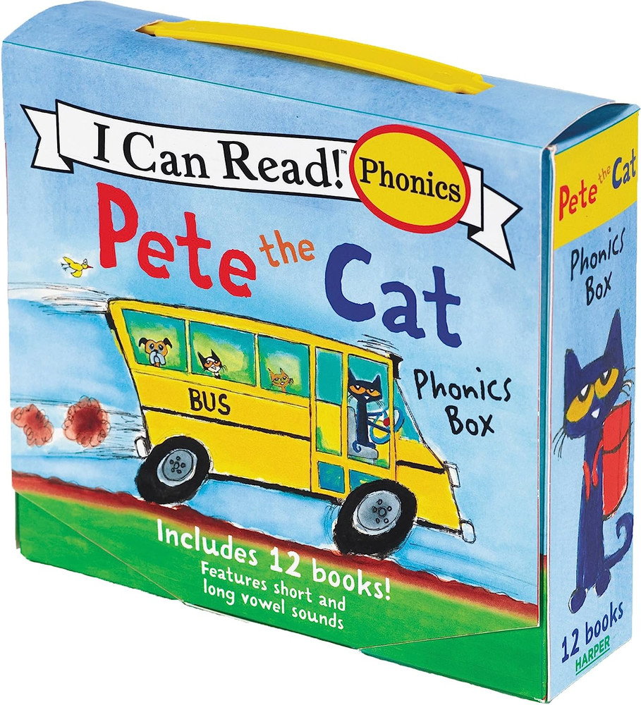 Pete the Cat 12-Book Phonics Fun!: a Box of 12 Mini-Books Featuring Short and Lo
