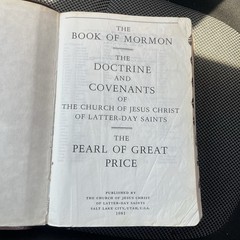 LDS Scripture Set Brown Leather 1982 Employee Gift – Bible Book Of Mormon Tabbed