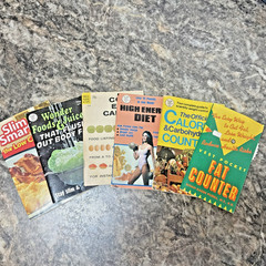 Vintage Dell Purse Book / Globe Mini Mag LOT OF 6 Calorie Diet Fat Carb Counter