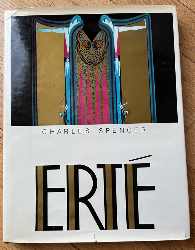 Erte Hardcover 1981 Charles Spencer Illustrated Art Deco Clarkson Potter VG w/DJ