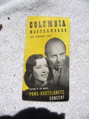 Feb 1942 COLUMBIA MASTERWORKS Supplement Lily Pons Kostelanetz RECORD CATALOG