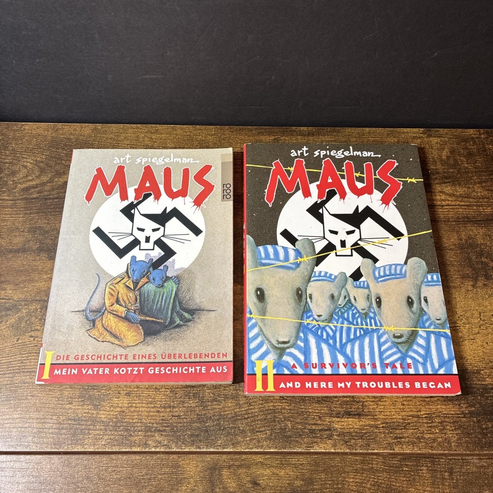 MAUS: A Survivor’s Tale By Art Spiegelman Vol. I in German & Vol II in English